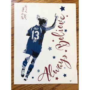 Kristine Lilly #13 Boston Breakers 2011 Always Believe 8.5"x11" Poster WPS WUSA